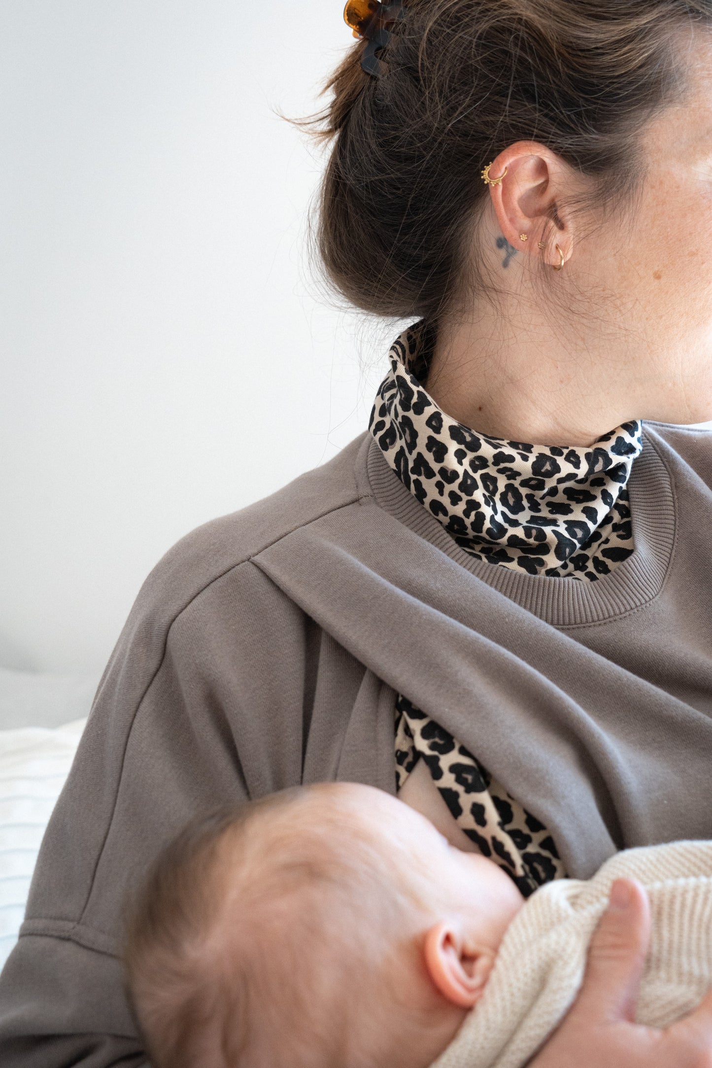 Mocha nursing sweatshirt