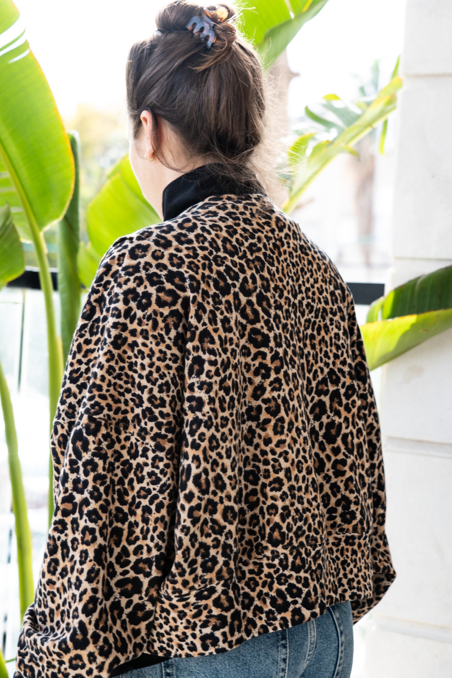 Leopard nursing sweatshirt