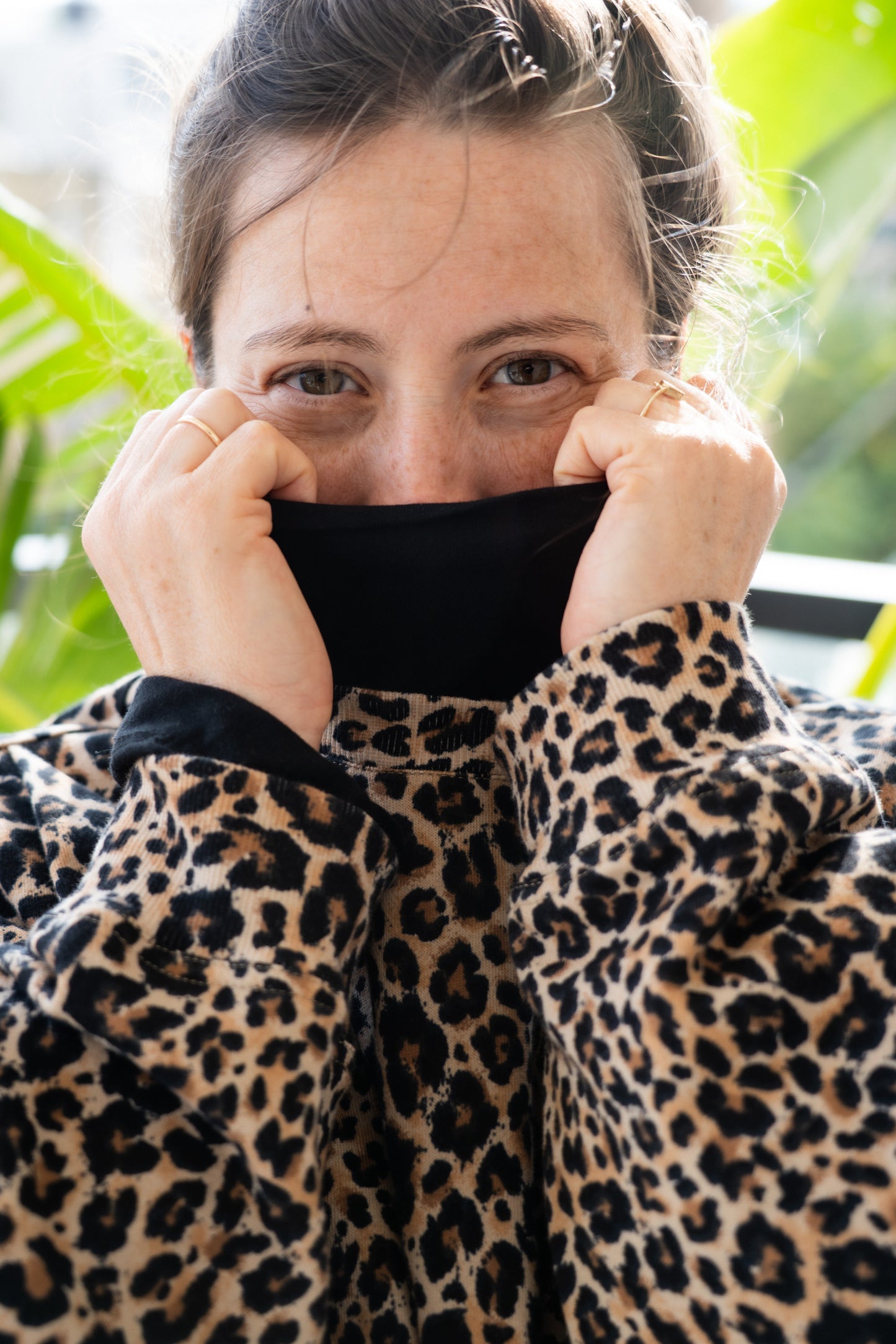 Leopard nursing sweatshirt