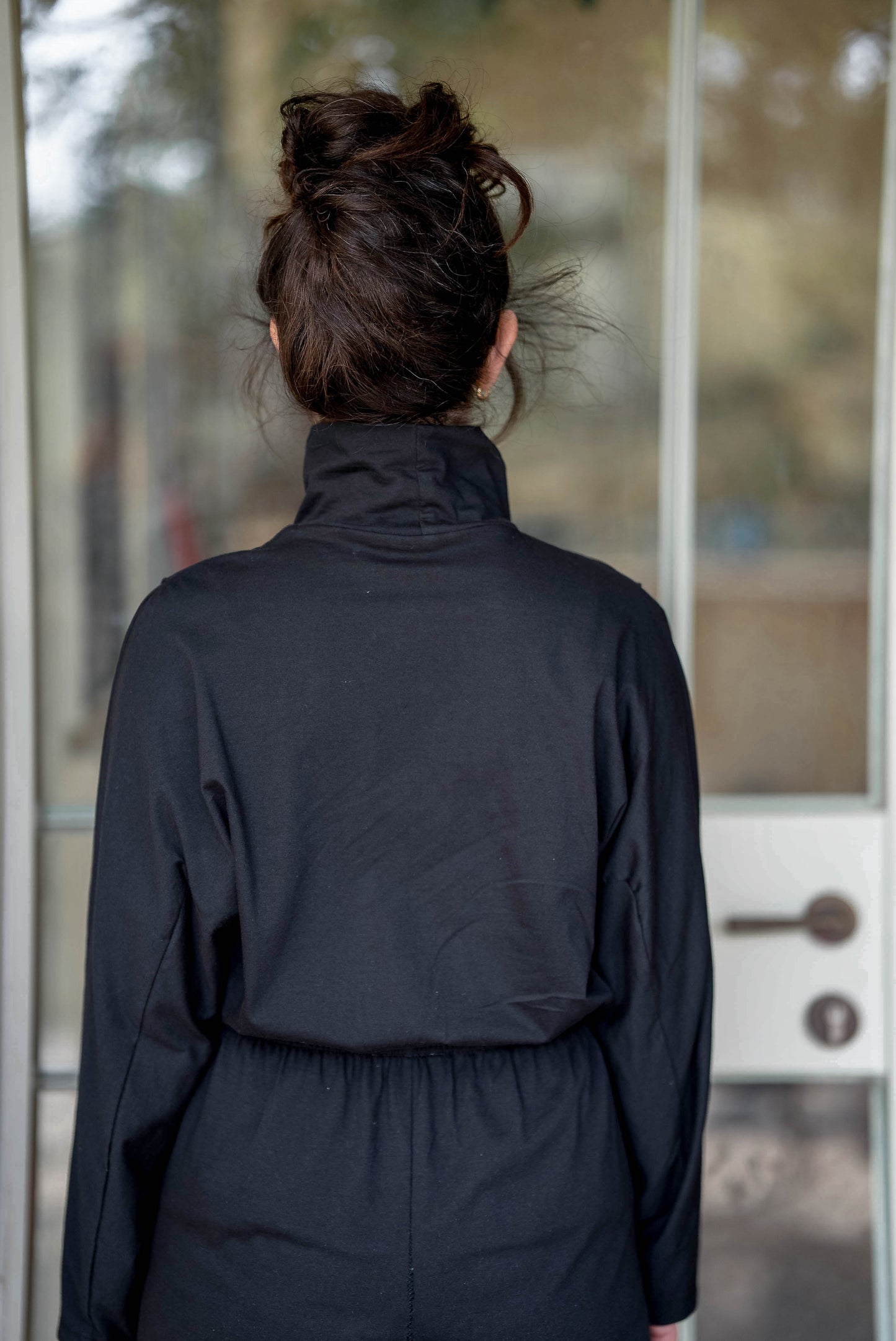 Black nursing turtleneck