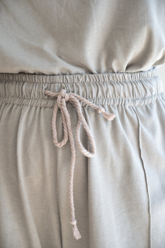 Light gray cotton shorts